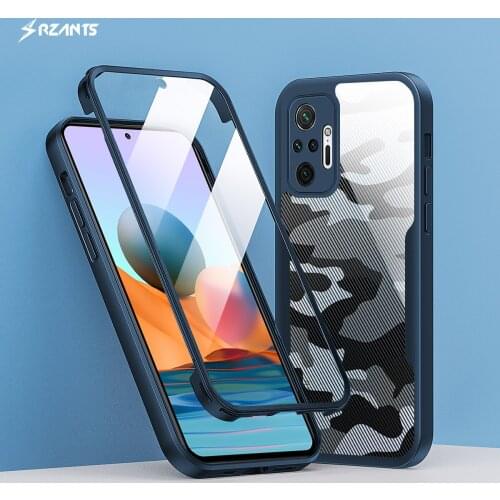 Rzants For Xiaomi Redmi Note 10 10S 4G Redmi Note 10 Pro Max 4G 5G Case 360 Camouflage Bettle Full Clear Cover Soft Phone Casing