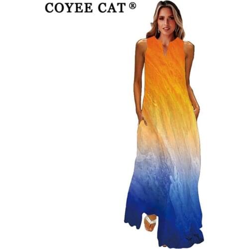 Coyee Cat Yellow Summer Dresses