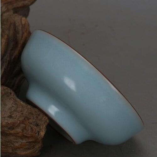 Antique SongDynasty porcelain bowl,Ru kiln azure glaze bowl #2,Hand painting crafts,Decoration Collection,Free shipping