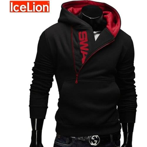 IceLion 2021 Hoodies Men Zipper Sweatshirt Cotton Hoodie Spring Print Sportswear Slim Fit Pullover Tracksuit Hip Hop Streetwear