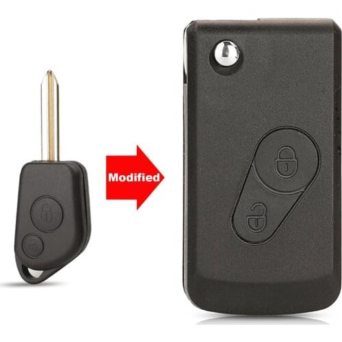 Jingyuqin 2 Btns Replacement Entry Key Remote Fob Shell Case Uncut For Citroen Elysee Saxo Xsara Picasso Berlingo Key Case
