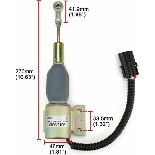 SA-4756-24 Car Fuel Shut Off Solenoid Valve 3932530 Fit for Cummins 5.9L 6BT Engines