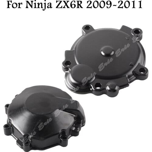 Motorcycle Engine Cover Crankcase Stator Slider Fit For KAWASAKI Ninja ZX6R 2009 2010 2011 Black