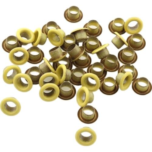 500pcs Brass Garment Eyelets Yellow 8mm for Leathercraft DIY Scrapbooking Shoes Belt Cap Bag Tags Clothes Fashion Accessories