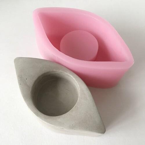 Small Cake Fondant Chocolate Moulds DIY Cement Candle Holder Candlestick Cup Silicone Molds