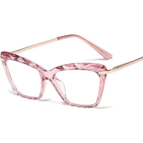 Fashion Square Glasses Frame Women Trending Styles Brand Design Optical Computer Glasses