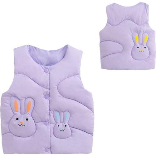 New Autumn Winter Warm Vest For Children 1-5 Years Kids Cute Cartoon Trendy Outerwear Waistcoat Baby Girls Boys Jackets Vest