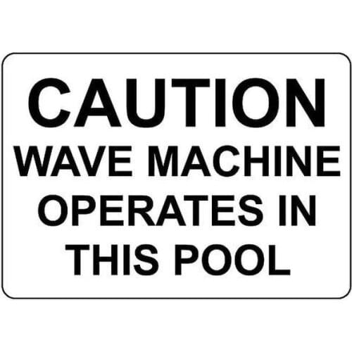 Caution Wave Machine Operates in Pool Retro tin sign nostalgic ornament metal poster garage art deco bar cafe shop