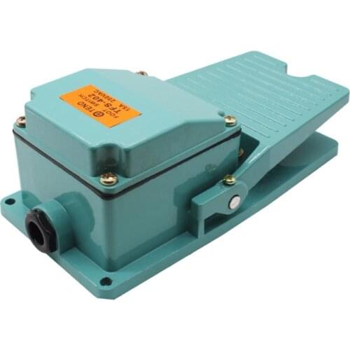 1PC AC 250V 15A Momentary Pedal Foot Switch 1NO 1NC Metal Anti-slip Controller Treadle Switch TFS-402