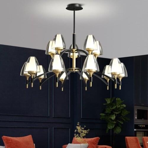 Postmodern minimalist chandelier luxury home living room chandelier Nordic home dining room bedroom LED chandelier