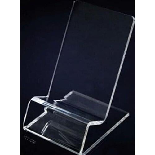 Clear Acrylic Phone Mount Holder Mini Portable Display Stand Rack Stand for Cell Phone Display