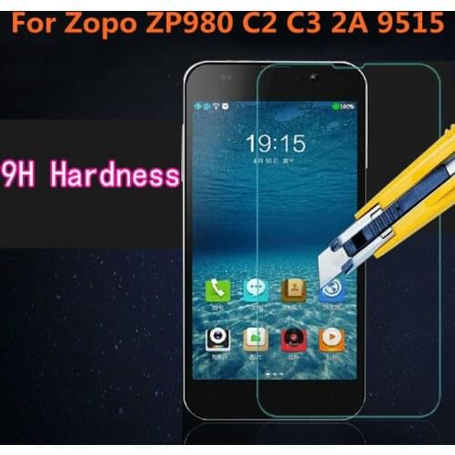 ShuiCaoRen Zopo ZP980 C2 Tempered Glass High Quality 9H Protective Film Explosion-proof Screen Protector for Zopo C3 2A 9515