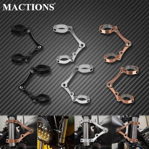 Motorcycle Headlight Bracket Mount Clamp 39mm-41mm Fork Tube Holder Black/Chrome/Bronze Universal For Harley Dyna XL883 Touring