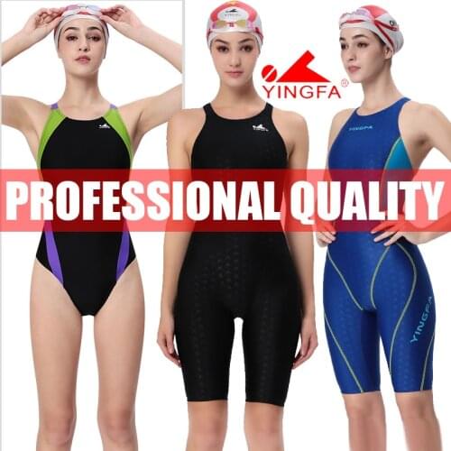 YINGFA WOMENS GIRL‘S COMPETITION TRAINING RACING PROFESSIONAL KNEESKIN SWIMWEARS SWIMSUITS ALL SIZE FINA APPROVED # 925 937 921