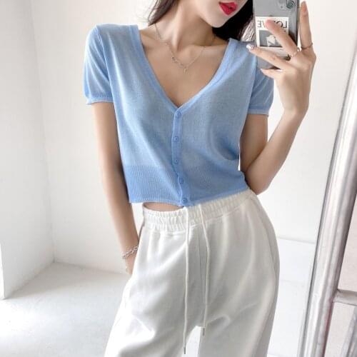 Pink Knitted Cardigan Women Summer 2021 Short Sleeve Cardigan Korean Fashion Crop Top Plus Size 4xl Sueters De Mujer Pph5043