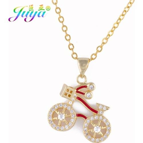 2020 New Design Romantic Jewelry Necklace Gold /Rose Gold Bicycle Pendant Necklace For Women Girls Birthday Gift Necklace