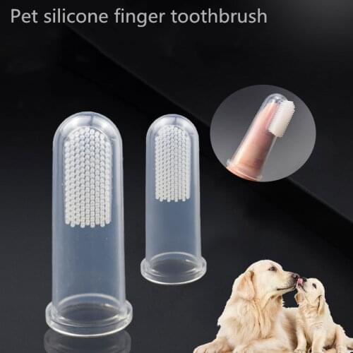 Pet Finger Super Soft Toothbrush French Bulldog Teddy Dog Brush Bad Breath Tartar Teeth Tool Cat Cleaning Supplies,351