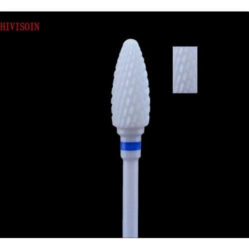 5Pcs/Lot Bullet Shape- Cross Cut - White Zirconia Ceramic Dental Lab Burs - ISO 272 (M) 0501.060