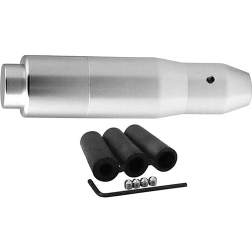 Aluminium Gear Shifter Head Automatic Shift Knob With Push Button, Silver