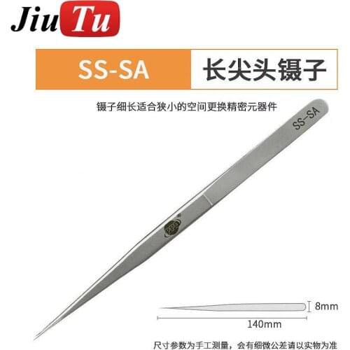 Anti-Static Straight Elbow Tweezers For Clamping And Replacing Precision Components In Narrow Spaces