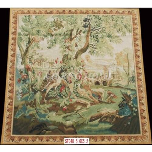 Free shipping 100% Aubusson Tapestry / arras,Aubusson woolen tapestry, handmade tapestry