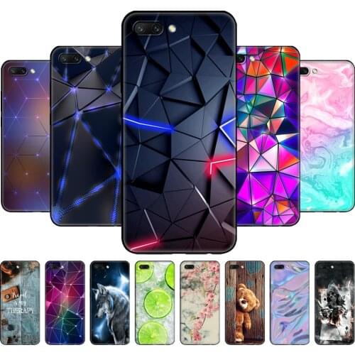 For honor 10 case soft silicon tpu back phone cover for huawei honor 10 Case Etui protective printing coque black tpu case