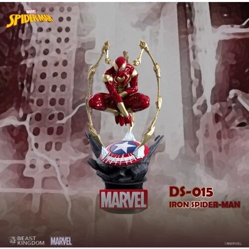 Beast kingdom Disney Marvel Iron Spider-man Desktop dolls Garage Kits Model Kits Collection Gift Toy