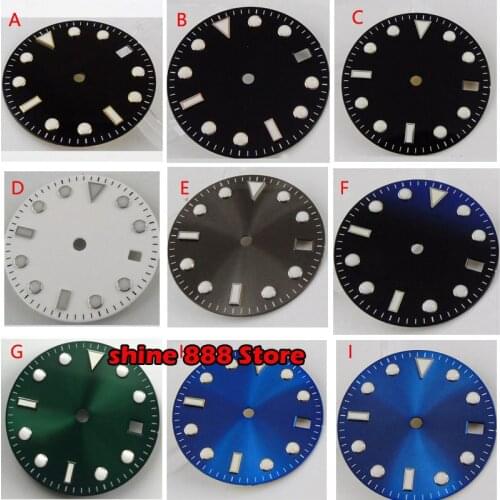 28.5mm sterile dial luminous dial fit NH35 ETA 2824 2836 Miyota 8215 821A Mingzhu DG 2813 3804 Seagull 1612 movement