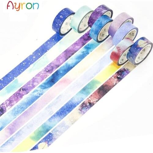 15mm X 7m Cosmic series Star tape Decorative Washi Tape DIY Scrapbooking Masking Tape School Office Supply