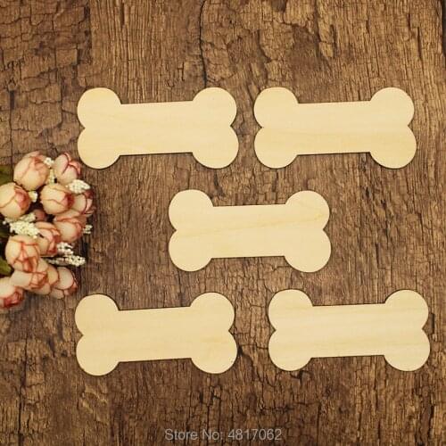 Wood Cutout Shapes Dog Bone Shape - Multiple Sizes - Laser Cut Unfinished