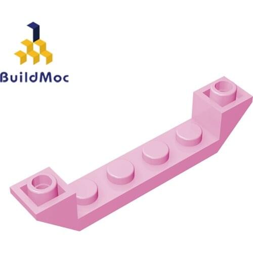 BuildMOC Assembles Particles 52501 Slope Inverted 45 6 x 1 For Building Blocks Parts DIY electric Educational gift Toys