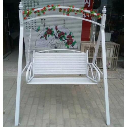 Double Swing Glider Outdoor Glider Swing Indoor and Outdoor Double Rocking Chair Iron Glider Balcony Courtyard Garden Leisure