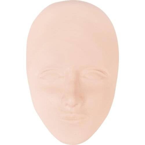 M4YA 5D Facial Tattoo Training Head Silicone Practice Permanent Makeup Lip Eyebrow Tattoo Skin Mannequin Doll Face Head Supplies