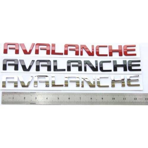 Chrome AVALANCHE Nameplate EMBLEM Letter 3D Badge F
