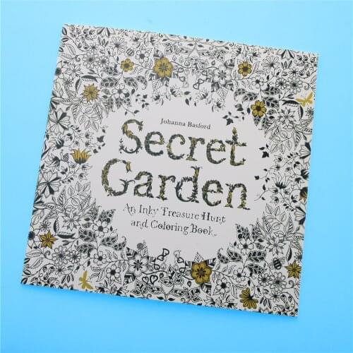 24 Pages Secret Garden English Edition Coloring Book for Children Adult Relieve Stress Kill Time Painting Drawing Book
