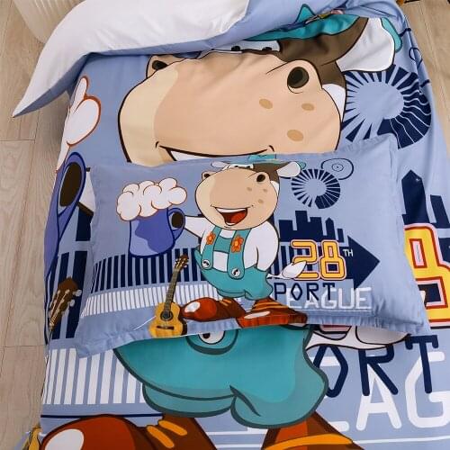Cartoon Anime Cute Picture Bedding Set Printing Pillowcase Quilt Cover Single Size Home Textile Decoration Childrens Room