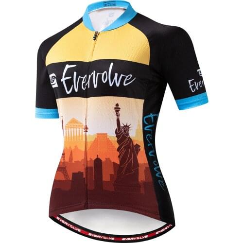 Summer Womens City Outdoor Leisure Cycling Shirt Sweat Absorption and Moisture Removal Short Sleeve Top