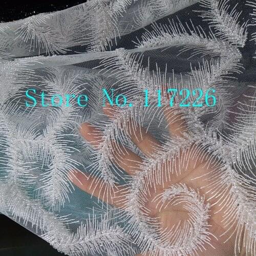 Hot selling Nigerian lace fabric with beads high quality JRB-12279 african net lace fabrics comfortable lace fabric best design
