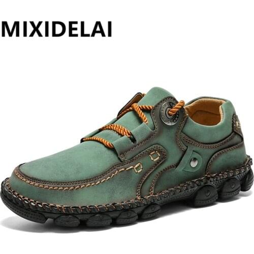 New Comfortable Men Casual Shoes Loafers High Quality Leather Mens Shoes Work Men Flats Hot Sale Moccasins Shoes Size 38-48