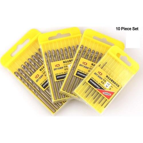 Cobalt Twist Drill Bit Set Drilling Iron Stainless Steel Special Metal Alloy Super Hard Straight Shank M35