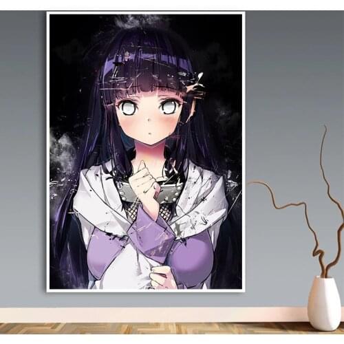 Naruto Hyuuga Hinata Wall Decor Poster Prints Japanese Anime HD Print Canvas Painting Picture for Modern Home Bar Decoration