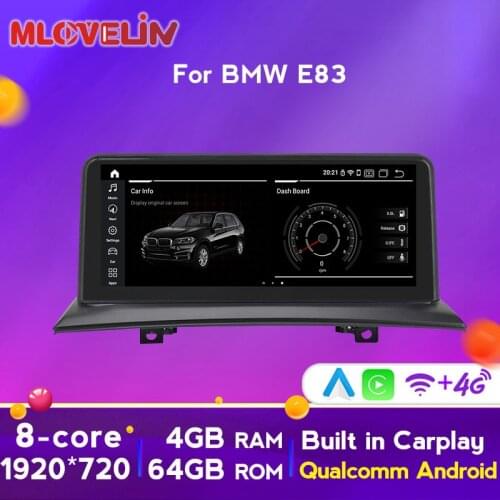 NaviFly 8Core DSP Carplay Android10.0 4G +64G For BMW X3 E83 2004 - 2012 Car Audio Multimedia GPS video player