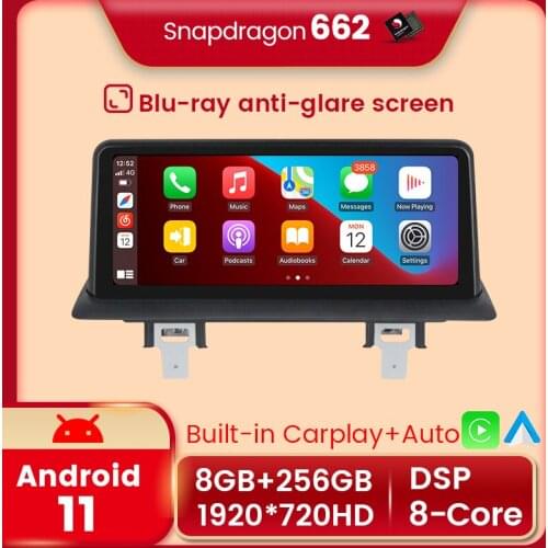 Navifly Snapdragon 662 8G+256G Auto Radio Multimedia for BMW 1 Series E81 E82 E87 E88 116i 118i 120i 130i GPS Navigation carplay