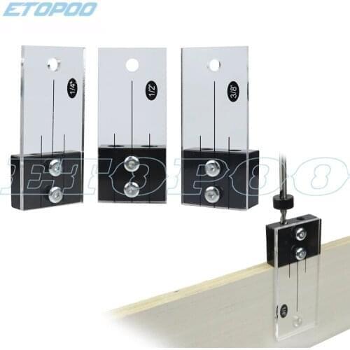 New Dowel Jig Acrylic Hardened Steel Pocket Hole Jig 1/2 3/8 1/4 Inch Vertical Drill Guide Hole Locator for Woodworking Tools