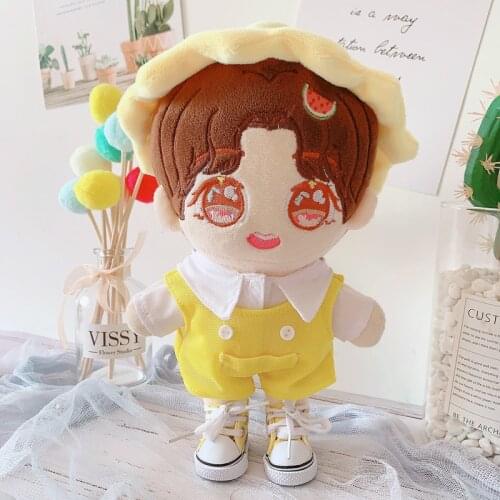 White Doll Clothes shirt rompers for 20cm Idol Dolls Accessories Plush Dolls Clothing Toys Korea Kpop EXO Dolls Gift