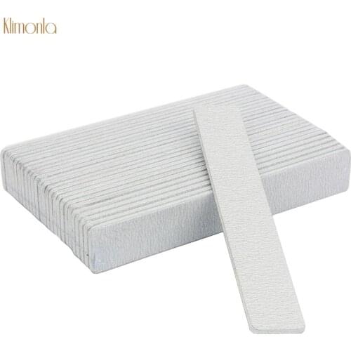 20pcs Professional Nail File Straight 100/180 Sanding Buffer Block Emery Board Double-sided Files Manicure Care Makeup Tools