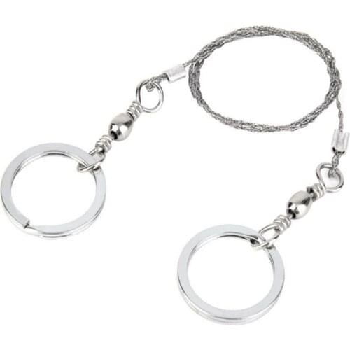 Portable Gear Pocket Outdoor String Wire Saw Carbon Ring Scroll Survive Tool Stainless Steel Wire Kits with Finger Handle