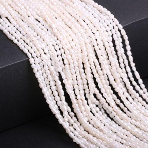 Freshwater Pearl Rice-shaped Loose Beads For DIY Bracelet Earring Necklace Sewing Craft Jewelry Accessory