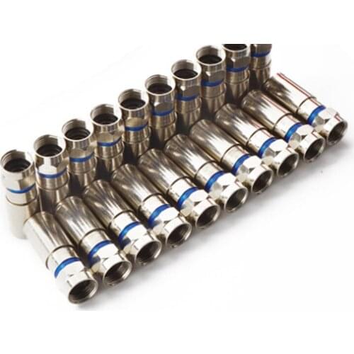 10PCS RG59/RG6 F-Type Male Plug Compression Connectors For Coax Coaxial TV Cable