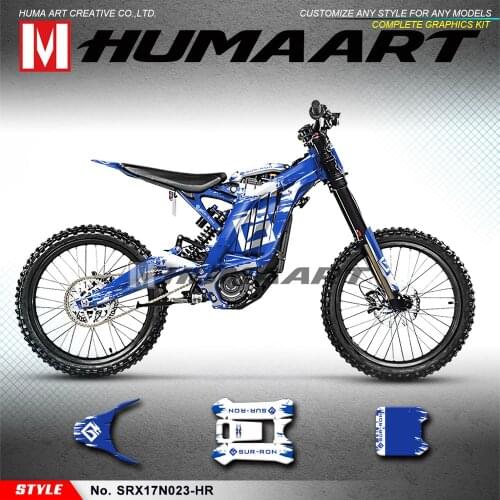 MUMAART Blue Stickers Vinyl Wraps for Sur-Ron Light Bee X/S Electric Bike (style NO: SRX17N023-HR), Customizable